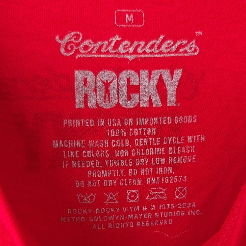 Rocky Balboa/ James Lang- Red Short Sleeve Graphic Tee - The Pride & The Pain - Picture 2 of 4